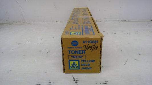Genuine Konica Minolta TN216Y (A11G231) Yellow Toner - SunnyToner | Operated by MBI International