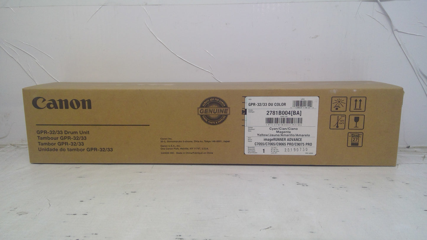 Genuine Canon GPR 22/33 Drum Unit (Color) Cyan/Magenta/Yellow (2781B004AA)