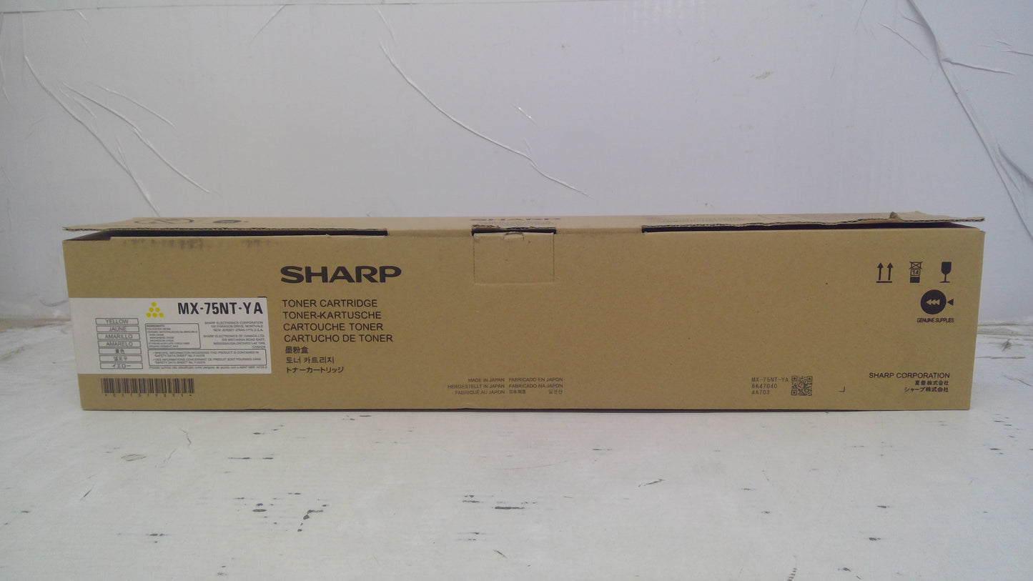 Genuine Sharp MX-75NT-YA High Yield Yellow Toner