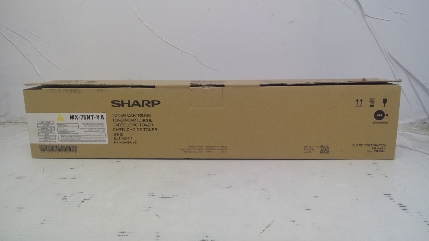 Genuine Sharp MX-75NT-YA High Yield Yellow Toner