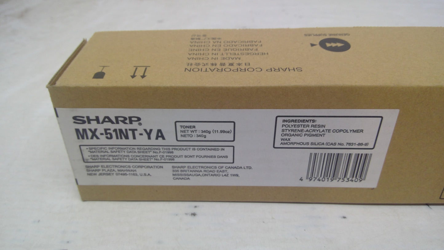 Genuine Sharp MX-51NT-YA Yellow Toner