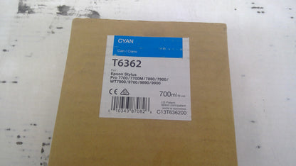 Genuine Epson Cyan Ink (EXPIRED) T6362 for Epson Stylus Pro 7700/7700M/7890/7900/WT7900/9700/9890/9900