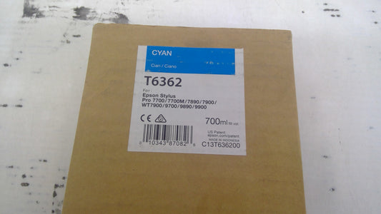 Genuine Epson Cyan Ink (EXPIRED) T6362 for Epson Stylus Pro 7700/7700M/7890/7900/WT7900/9700/9890/9900