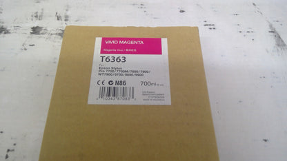 Genuine Epson T6363 (EXPIRED) Vivid Magenta Ink Epson Stylus Pro for 7700/7700M/7890/7900/WT7900/9700/9890/9900