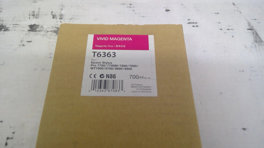 Genuine Epson T6363 (EXPIRED) Vivid Magenta Ink Epson Stylus Pro for 7700/7700M/7890/7900/WT7900/9700/9890/9900