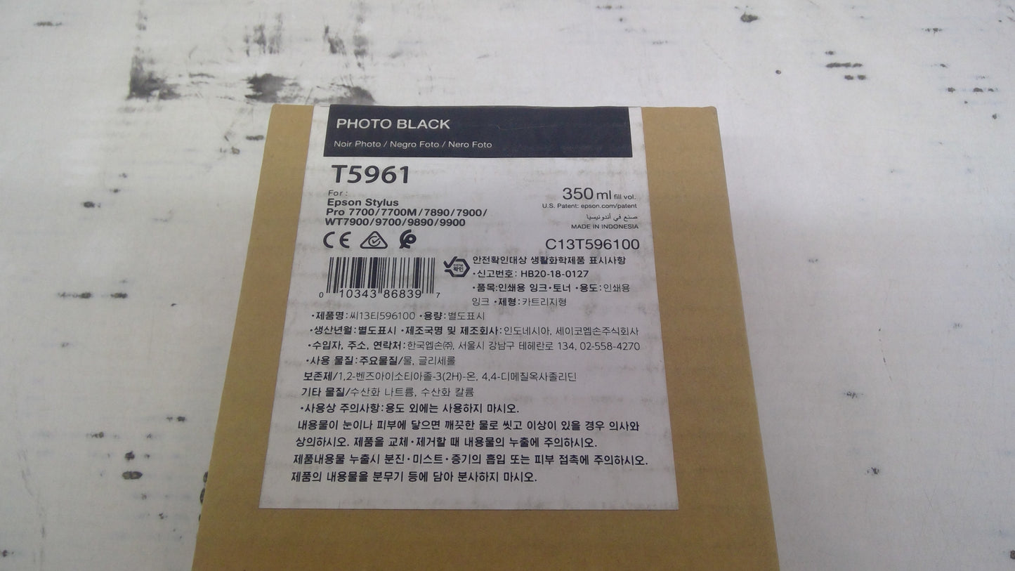 Genuine Epson Photo Black T5961 (EXPIRED) for Epson Stylus Pro 7700/7700M/7890/7900/WT7900/9700/9890/9900