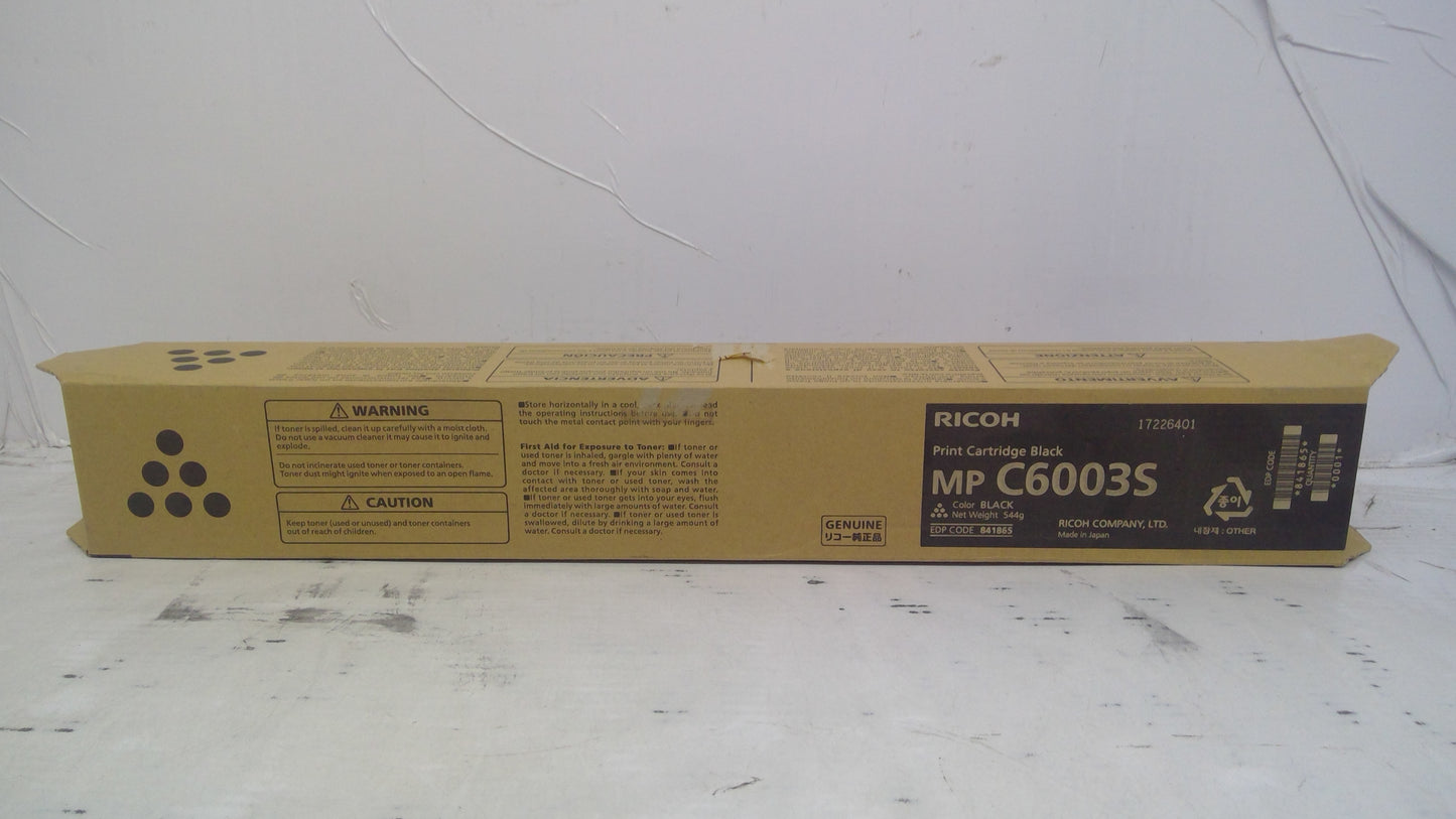 Genuine Ricoh Savin Lanier 841865 MP C6003S Black Print Cartridge