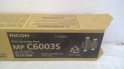 Genuine Ricoh Savin Lanier 841865 MP C6003S Black Print Cartridge