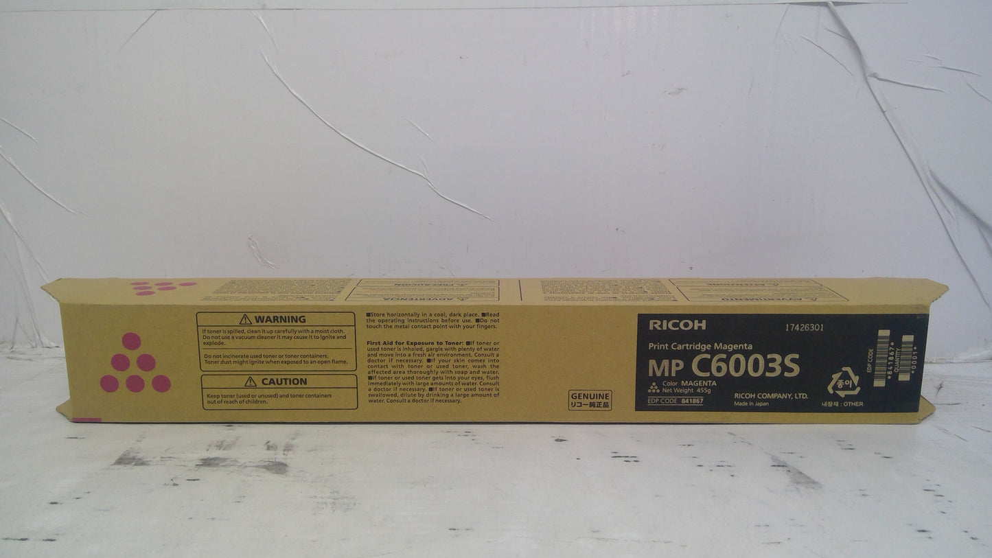 Genuine Ricoh Savin Lanier 841867 Magenta Toner Cartridge
