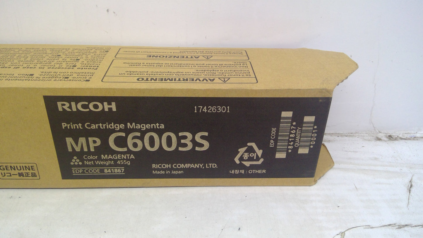 Genuine Ricoh Savin Lanier 841867 Magenta Toner Cartridge
