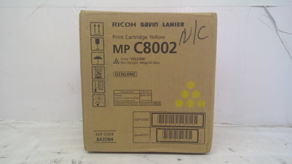 Genuine Ricoh Savin Lanier MP C8002 Yellow Print Cartridge (842084)