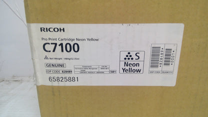 Genuine Ricoh C7100 Pro Print Cartridge Neon Yellow (828489)