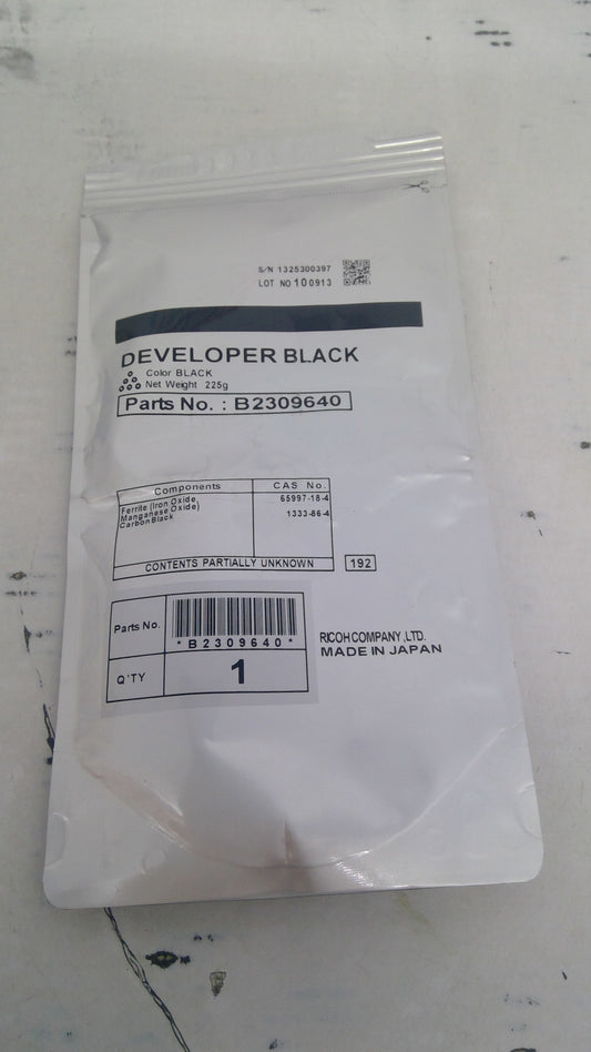 Genuine Ricoh MP C2000/C4500SPF Black Developer B230-9640 B2309640